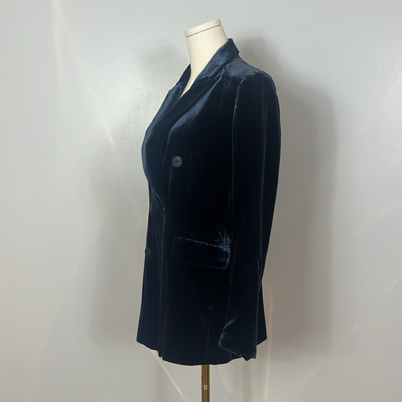 Massimo Blue Silk Jacket - Picture 5 of 17